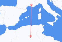 Flyrejser fra Ouargla, Algeriet til Marseille, Frankrig