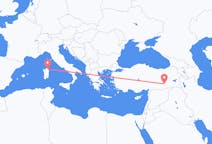 Flights from Diyarbakır, Turkey to Olbia, Italy