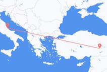 Vluchten van Pescara, Italië naar Malatya, Turkije