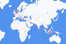 Flyreiser fra Praya, Lombok, Indonesia til Norwich, England