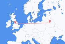 Flug frá Manchester, Englandi til Minsk, Hvíta-Rússlandi