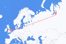 Flights from London, the United Kingdom to Novy Urengoy, Russia