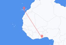 Flyrejser fra Accra til Las Palmas