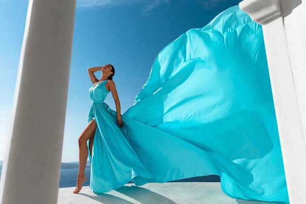 Foto del vestido volador de Santorini