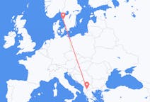Flyg från Ohrid, Nordmakedonien till Göteborg, Sverige