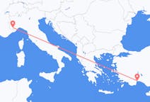 Flüge von der Stadt Antalya in die Stadt Cuneo