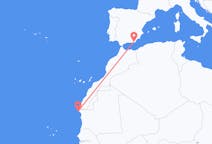 Vols depuis la ville de Nouadhibou vers la ville d'Almería