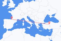 Vluchten van Biarritz, Frankrijk naar Ankara, Turkije