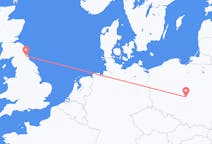 Flyreiser fra Newcastle upon Tyne, England til Łódź, Polen