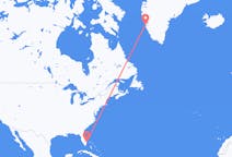 Vols de West Palm Beach, États-Unis pour Nuuk, le Groenland