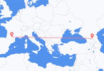 Fly fra Vladikavkaz til Toulouse