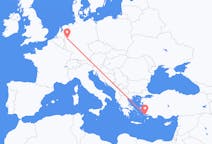 Flights from Kos in Greece to Düsseldorf in Germany