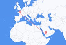 Flüge von Nadschran, Saudi-Arabien nach Poitiers, Frankreich