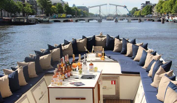Luxury Boat Tour with Onboard Bar in Amsterdam