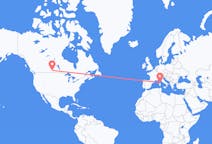 Flyreiser fra Regina, Canada til Figari, Frankrike