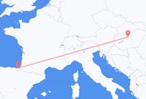 ハンガリーのブダペストから、スペインのサンセバスティアンまでのフライト