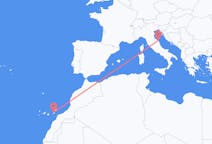 Vluchten van Ancona naar Fuerteventura