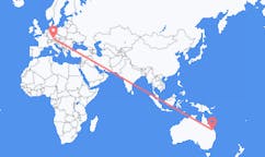 Flyrejser fra Biloela, Australien til München, Tyskland