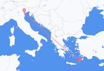 Flyg från Karpathos, Grekland till Venedig, Italien