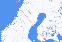 Fly fra Røst til Helsingfors