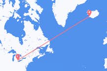 Flüge von Detroit, die Vereinigten Staaten nach Reykjavík, Island