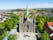 Photo of aerial view of the Nidaros Cathedral in Trondheim (old name of the city: Nidaros) is one of the most important churches in Norway.
