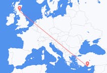 Flights from Gazipaşa in Turkey to Edinburgh in Scotland