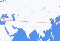 Flyreiser fra Saga, Japan til Konya, Tyrkia