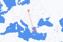 Flyg från Krakow, Polen till Paros, Grekland