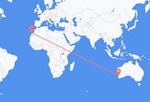 Vluchten van Perth, Australië naar Lanzarote, Spanje