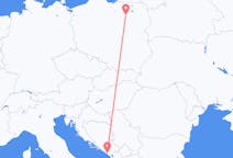 Flüge von Tivat, Montenegro nach Szymany, Szczytno Powiat, Polen