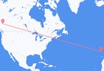 加拿大出发地 乔治王子城飞往加拿大目的地 丰沙尔的航班