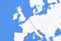 Vluchten van Pescara, Italië naar Aberdeen, Schotland
