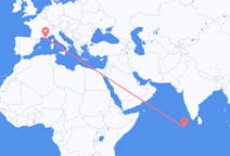 Flyrejser fra Malé til Toulon
