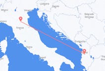 Vluchten van Tirana, Albanië naar Bologna, Italië