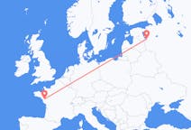 Flights from Pskov, Russia to Nantes, France