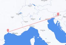 从卢布尔雅那飞往蒙彼利埃的航班