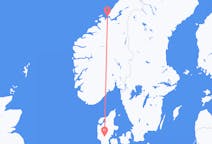 Vluchten van Ørland naar Billund