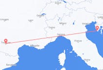 Flyreiser fra Pula, Kroatia til Toulouse, Frankrike