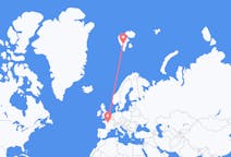 Vols de Tours, France vers Svalbard, Svalbard et Jan Mayen