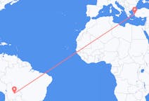 Flights from Santa Cruz de la Sierra, Bolivia to İzmir, Turkey