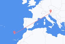Vluchten van Klagenfurt, Oostenrijk naar Funchal, Portugal