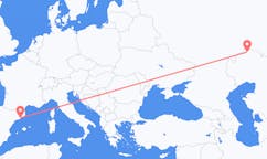 出发地 哈萨克斯坦出发地 烏拉爾目的地 西班牙巴塞罗那的航班