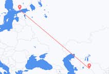 出发地 乌兹别克斯坦烏爾根奇目的地 芬兰赫尔辛基的航班
