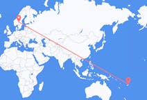 出发地 斐济拉巴萨目的地 瑞典罗尔巴克斯奈斯的航班