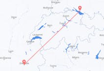 Flyrejser fra Friedrichshafen, Tyskland til Grenoble, Frankrig