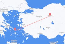 ギリシャのから ミコノス島、トルコのへ アンカラフライト