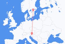 Vluchten van Ljubljana, Slovenië naar Linköping, Zweden