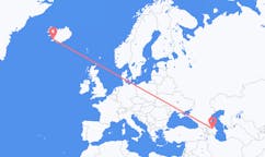 Flights from the city of Qabala, Azerbaijan to the city of Reykjavik, Iceland