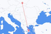 Vluchten van Poprad, Slowakije naar Athene, Griekenland
